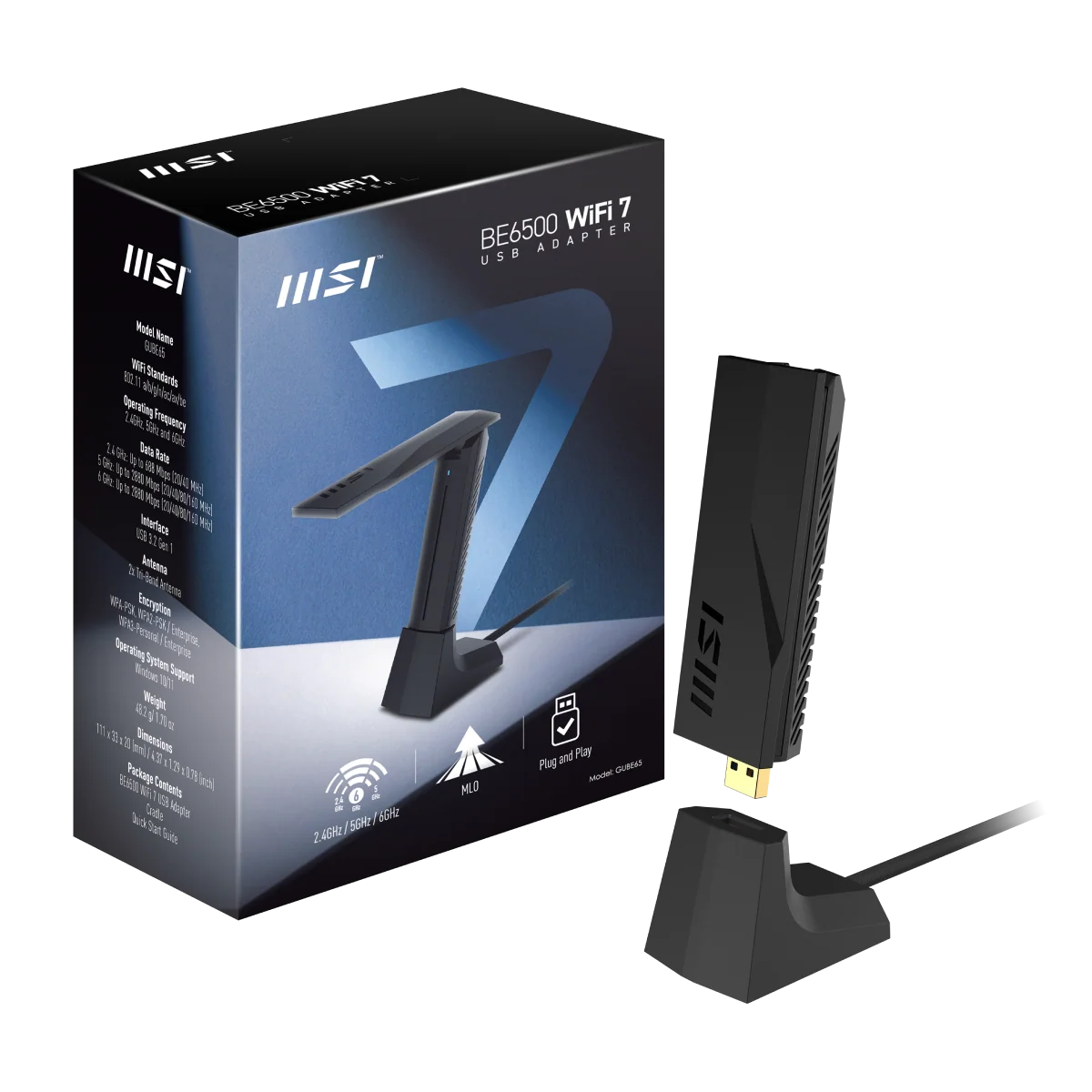 MSI BE6500 WiFi 7 USB Adapter | Redes - Image 6
