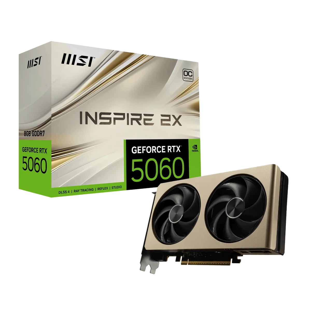 MSI GeForce RTX 5060 8G INSPIRE 2X OC | Tarjeta Gráfica