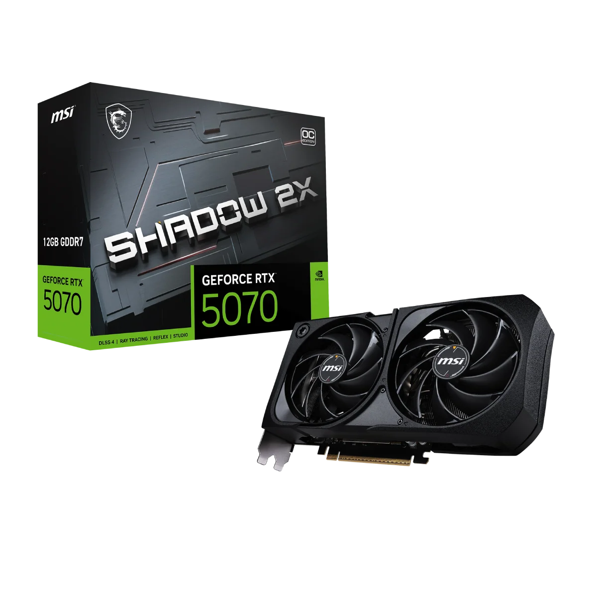 MSI GeForce RTX 5070 12G SHADOW 2X OC | Tarjeta Gráfica