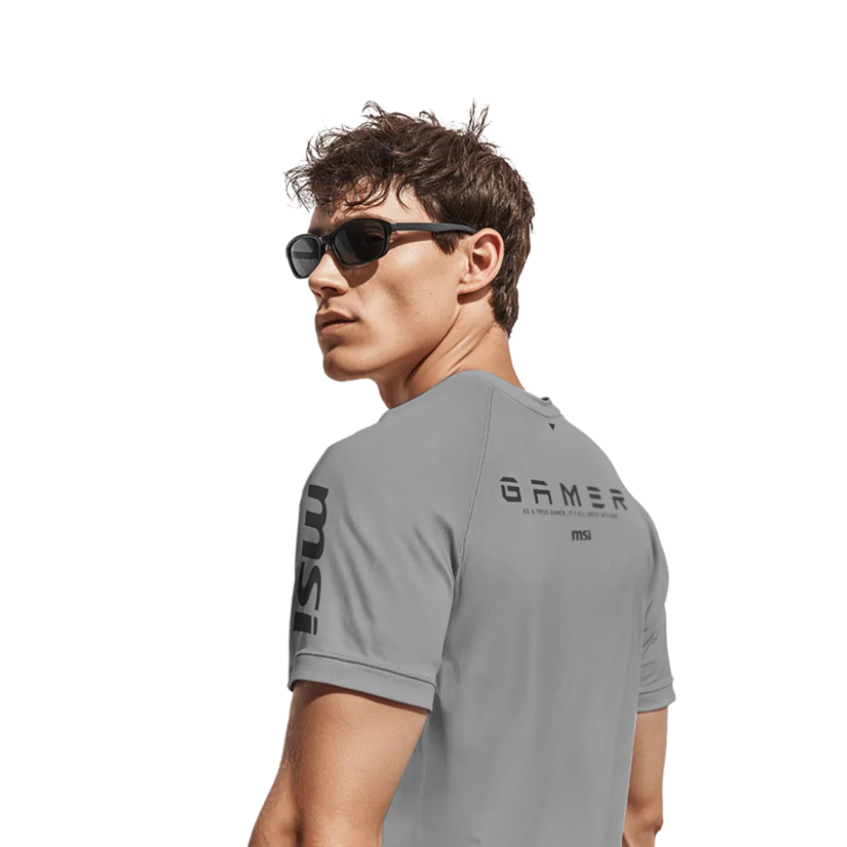 MSI Raglán Gamer Series Gris | Camiseta